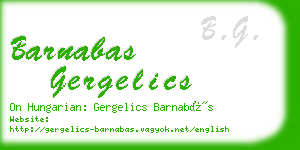 barnabas gergelics business card